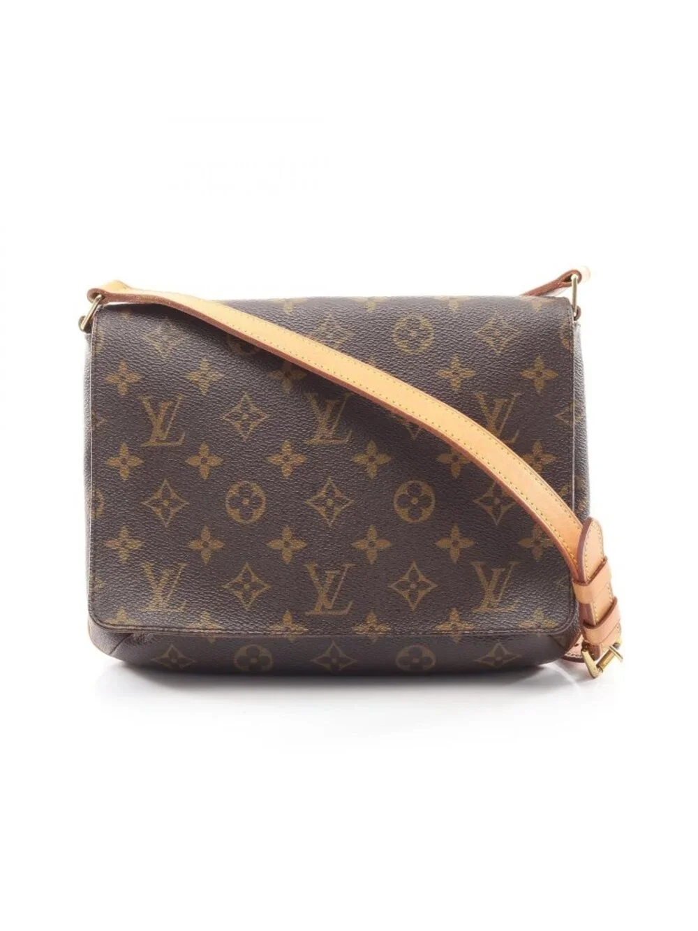Louis Vuitton Shoulder Bag Musette Tango Long Strap Monogram Canvas Leather